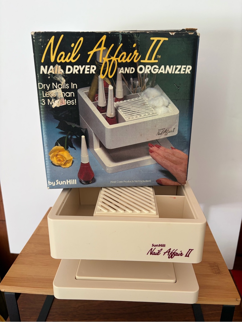 Vintage Nail Affair II Nail Dryer & Organizer. 1984. Made in USA by SunHill.